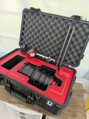 Canon CN-E T2.4 LF Cinema EOS Flex Zoom Lens 45-135mm, PL and EF, Jason Case