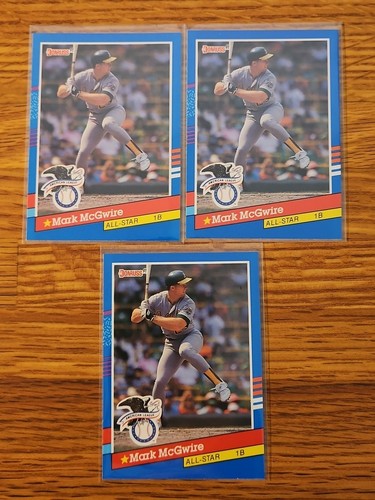 3 Count Lot 1991 Donruss Mark McGwire Oakland A's Athletics #56