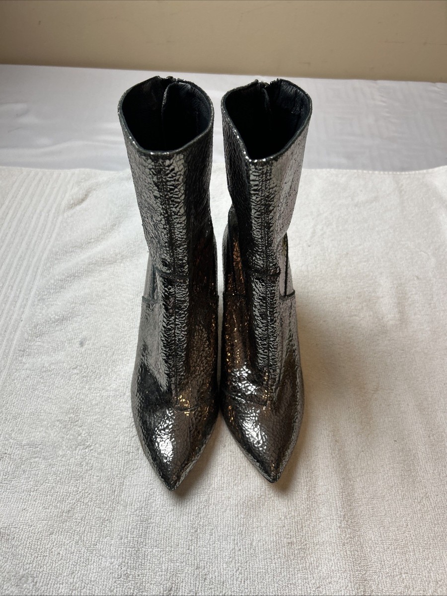 free people Silver metallic boots women’s 5 1/2 run big View 4