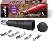 Speedball Linoleum Cutter Kit Assortment 1 - Linocut Carving Tools for Block Pr