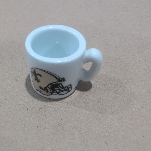 Vintage NFL Mini Coffee Cup Mug New Orleans Saints 1.25" Collectible ...