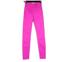 ZARA Jeans Women's 2 Pink High Rise Skinny Designer Denim Casual