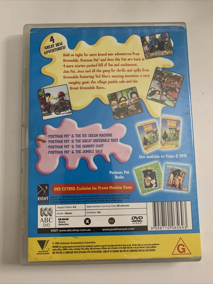 Postman Pat : Postman Pat & The Ice Cream Machine (DVD, 2003) Region 4 - Image 2 of 3
