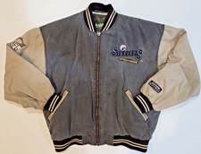 Vintage 90s Pittsburgh Steelers Nutmeg Full Zip Jacket L Embroidered NFL