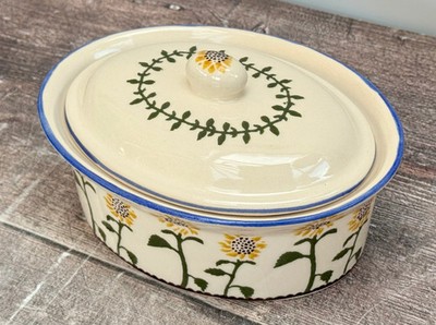Butterdose mit Sonnenblumenmuster