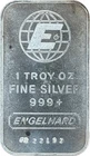 Engelhard Globe 1 Troy Ounce Fine Silver Bar .999 Silver