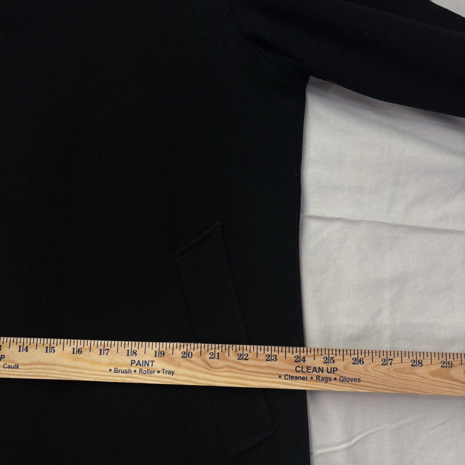 Metropolitan View Bloomingdales Mens 42L Black Wool Cashmere Overcoat Made Italy image 7