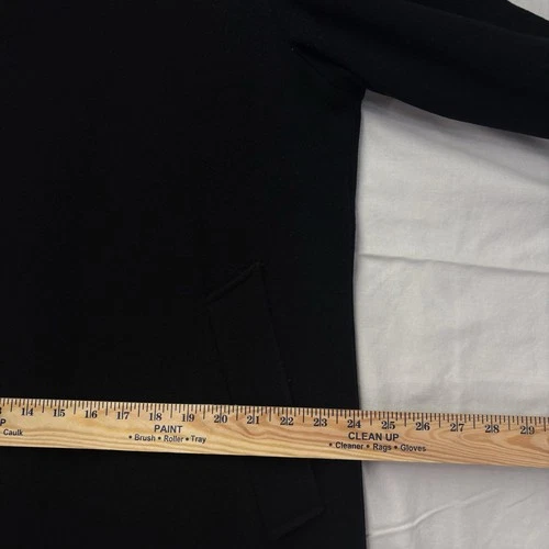 Metropolitan View Bloomingdales Mens 42L Black Wool Cashmere Overcoat Made Italy image 7