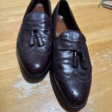 Allen Edmonds Men's Manchester 8577 Burgundy Leather Wingtip Loafers, Size 12