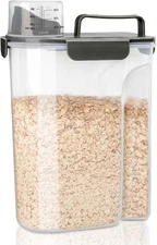 10lb Airtight Rice Storage Container, BPA-Free Food Dispenser with Spout & Handl