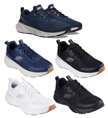 SKECHERS Men's Leather, Air Cooled Memory Foam, Sneakers in