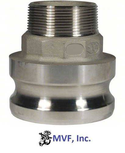 Type FR Camlock 4" Male Adapter X 3" Male NPT Aluminum, Hose FR4030AL - Picture 3 of 3