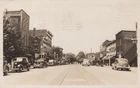Leslie MI Main Street Coca Cola RPPC cars vintage 1940s - RPPC Photo Postcard