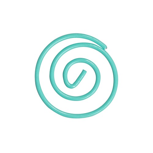 JAM Paper Colored Circular Paper Clips Round Paperclips Teal 2 Packs of 50 - Foto 3 di 5