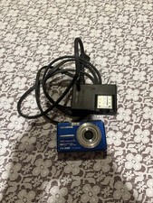 Olympus FE-220 7.1 MP Blue Digital Camera battery and charger TESTED & WORKING