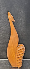 Wood Kangaroo Guiro Percussion Small Handheld Musical Instrument Carved Folk Art