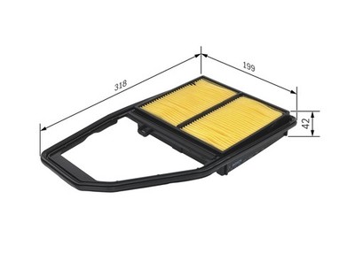 For BOSCH 1 457 433 322 AIR FILTER INSERT