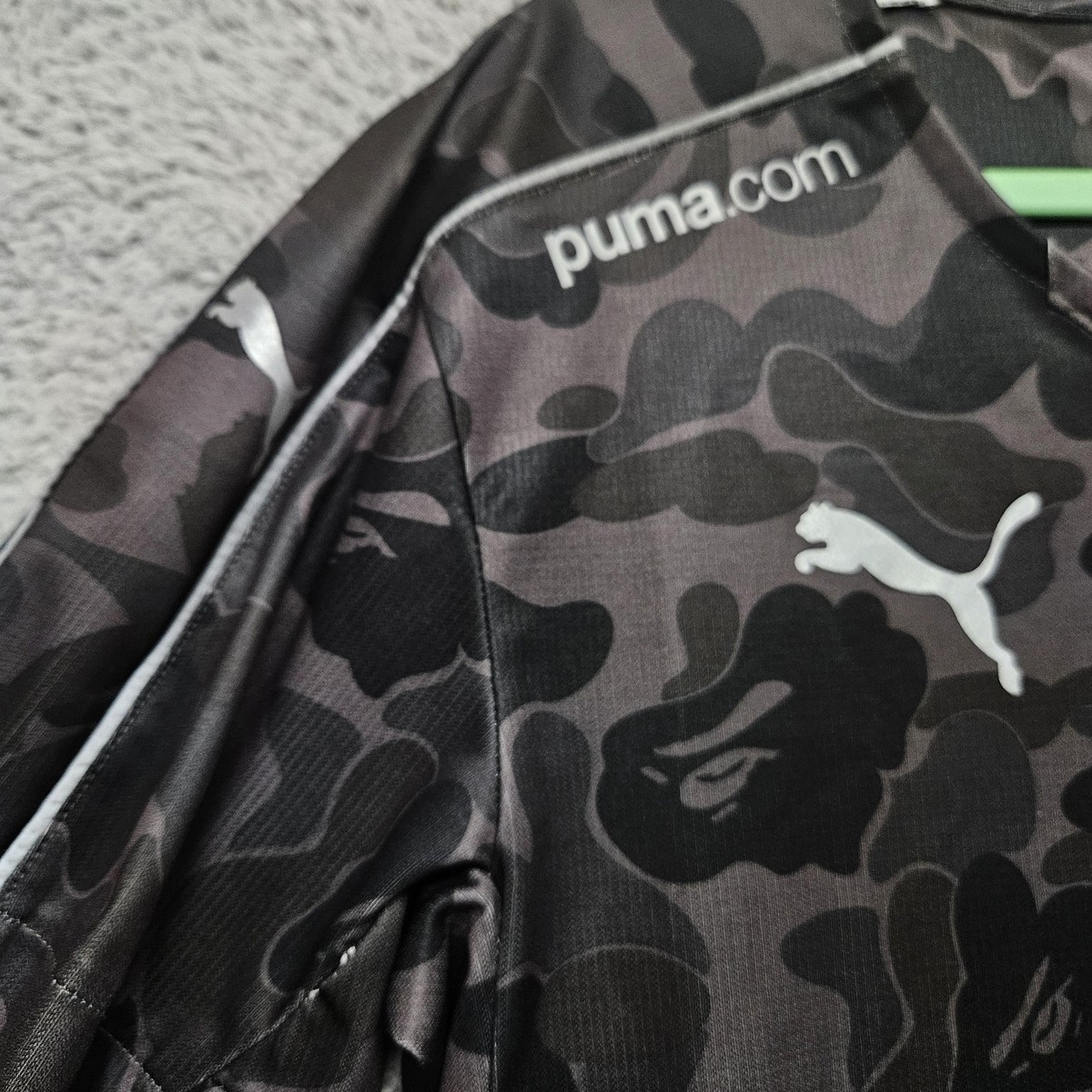 BAPE Puma Shirt Mens Small Camo BAPE FC Soccer Jersey DryCell A