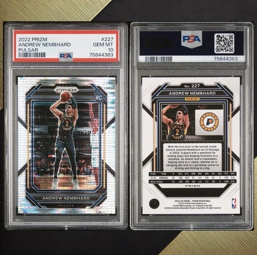 2022 Panini Prizm Basketball Pulsar Andrew Nembhard #227 PSA 9