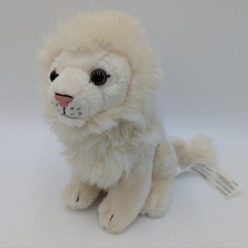 FAO Schwarz White Lion Plush 7" Beanie Stuffed Animal Toy 2014 Toys R Us Kids