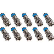 BNC RG-6 Quad Compression Connectors 10-Pack