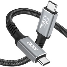 USB4 Cable 40Gbps, 8K 60Hz Thunderbolt 4/3 Cable 3.3FT, 240W