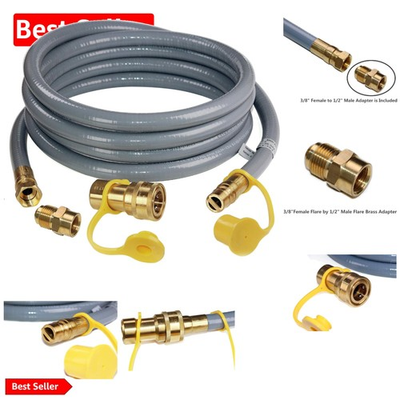 #ad 12#x27; Low Pressure LPG Hose with Quick Connect Fitting for BBQ Grills amp; Heaters $73.99