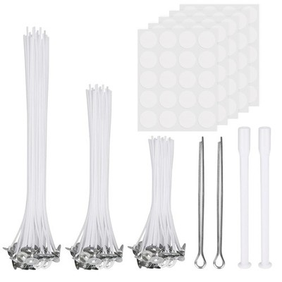 VIKY  Candle Wick Set, 100 Pieces Candle Wicks for Candles, Smokeless Candle