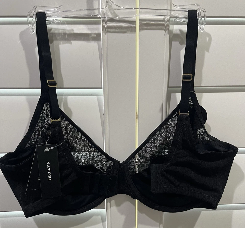 Natori Black Pretty Smooth Seamless Underwire Unlined Bra 734318 36 D Nwt $62 - Image 2 of 3