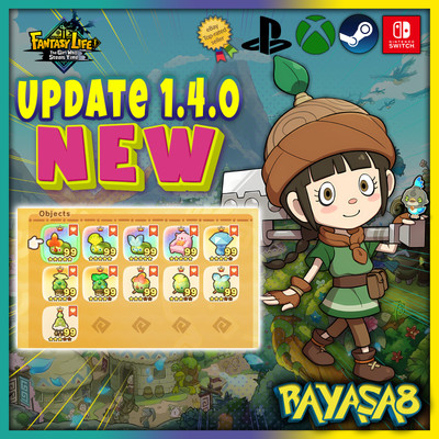   Fantasy Life i 1.4.0 - Alle 11 NEUEN Objekte (je 90 x) Alle Plattformen