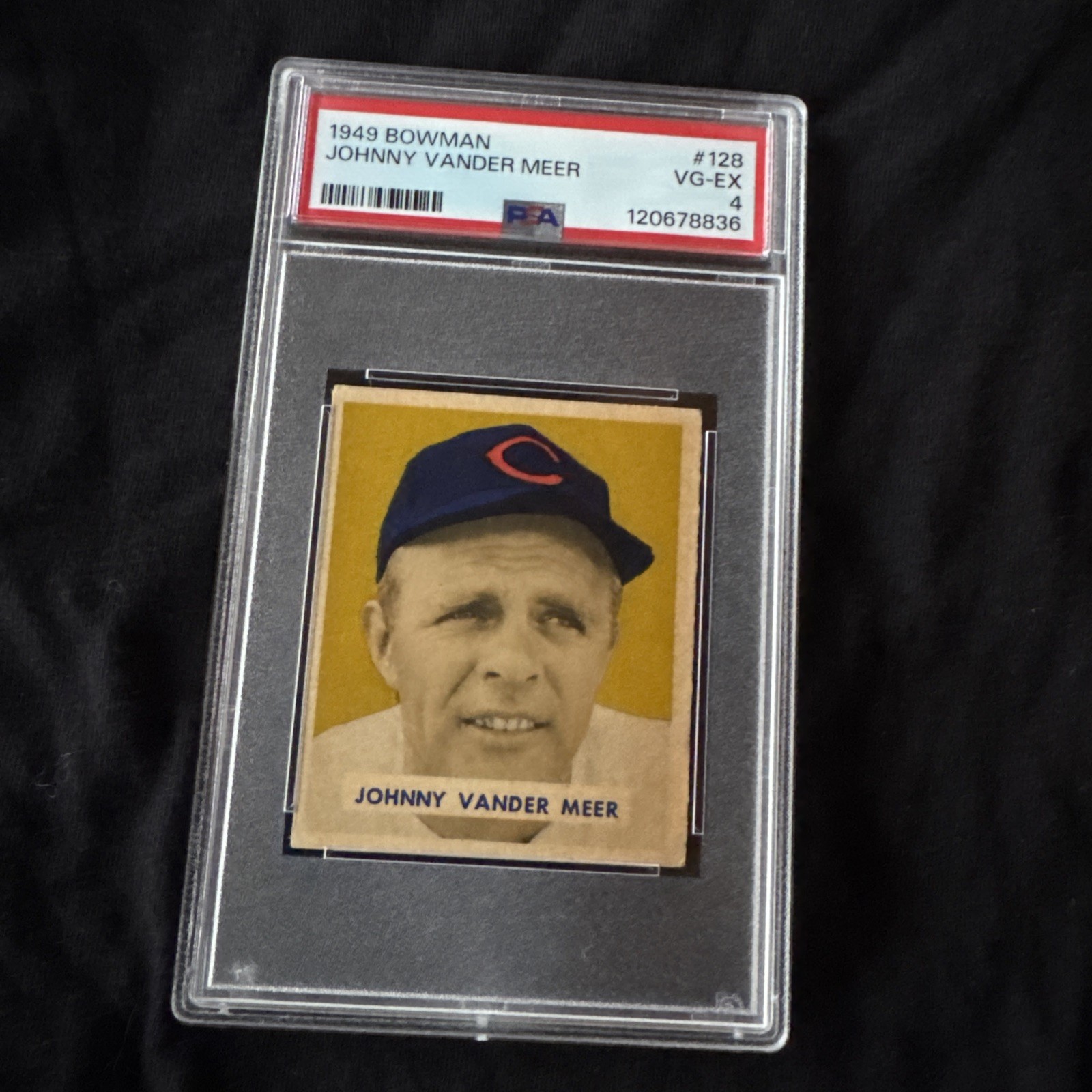 1949 Bowman 128 Johnny Vander Meer PSA 4