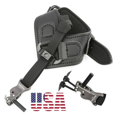Release Aids Archery Wrist Strap Trigger Index Finger Hook Compound Bows Hunting