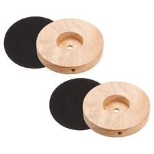 2 PCS 120mm Circular Solid Wooden Lamp Base Desk Lamp Stand Replacement