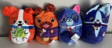 Dogs vs Squirls Lot of 4, Jean Claude, Otis, Kenneth, Camila Series 1 Bean Plush