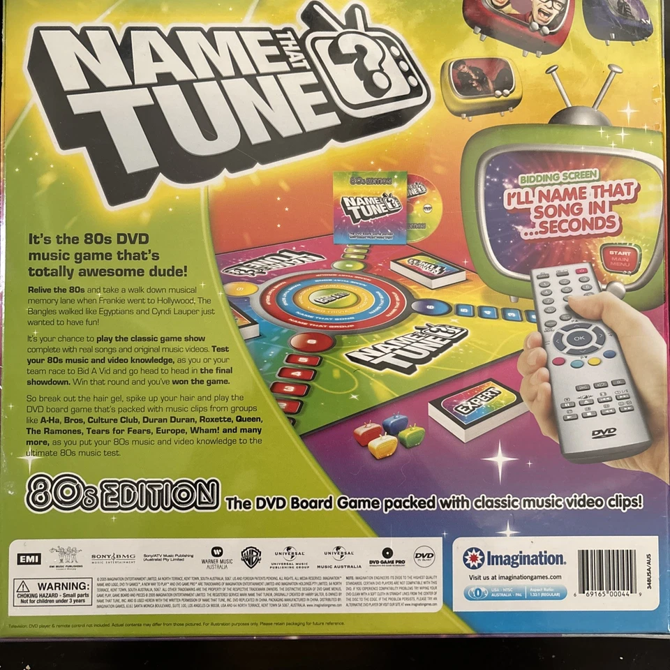 Name That Tune 80s Edition Imagination DVD TV Game Brand New - Image 2 of 3