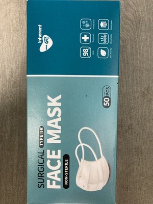 Inhärente chirurgische Gesichtsmaske nicht steril Typ-IIR 50 Masken - Box mit 50 - Neu in OVP