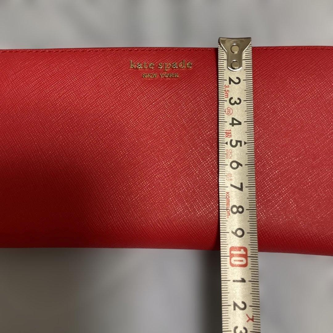 KATE SPADE Long Wallet Red Leather Mint Condition with Box thumbnail 3
