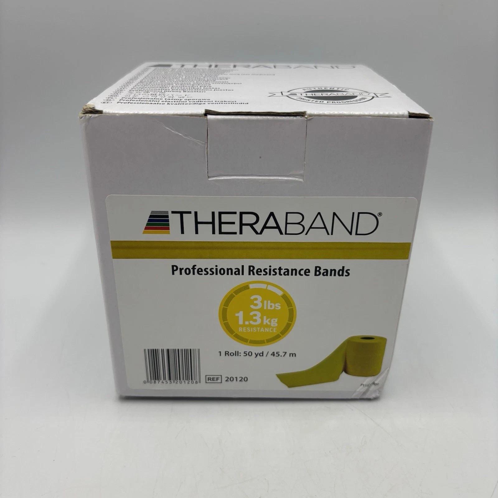 TheraBand 50 Yard Yellow Thin 3lb Resistance Exercise Band for Training Rehab
