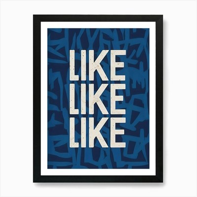 Like Like Kunstdruck gerahmtes Wandbild Poster Leinwanddruck Bild