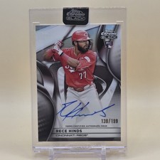 RECE HINDS 2025 TOPPS CHROME BLACK REFRACTOR ROOKIE 130/199 REDS