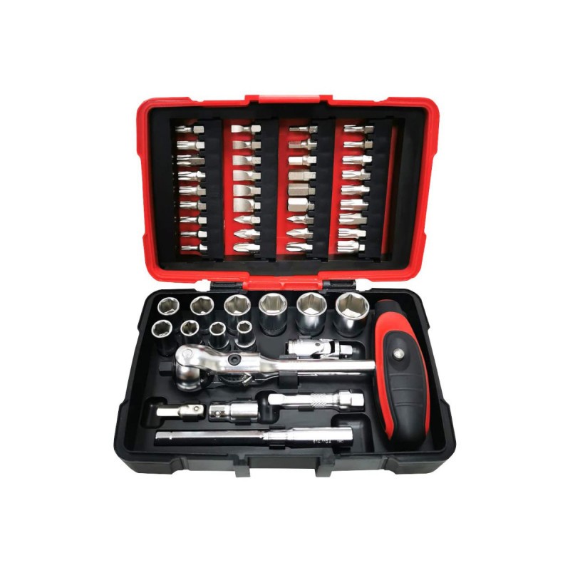 Coffret de douilles KS TOOLS Ultimate 52 pièces avec cliquet 1/4 robuste anti-dérapage