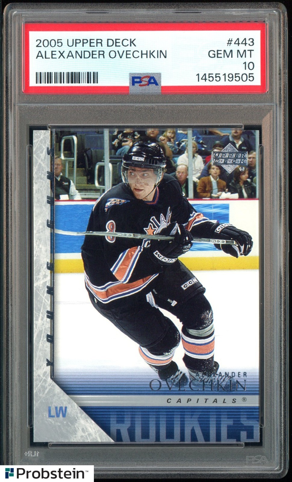 2005-06 Upper Deck Hockey Young Guns #443 Alexander Ovechkin RC Rookie PSA 10