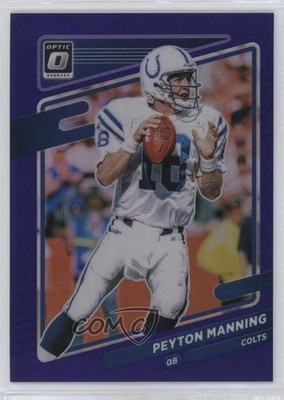 2021 Panini Donruss Optic Purple Prizm 11/50 Peyton Manning #113 HOF nd3