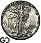 1942-D Walking Liberty Half Dollar, Choice BU++