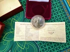 1990 American Silver Eagle Proof 1 oz .999 Silver Dollar OGP Box Case Papers