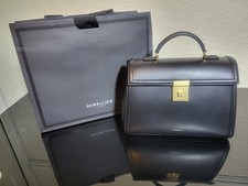 Women's leather bag The Midi Paris, DeMellier London, black smooth