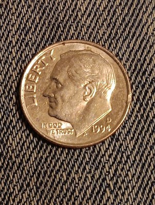 1994D Roosevelt  Double Die  Both Sides , Rim , Inlaid Errors