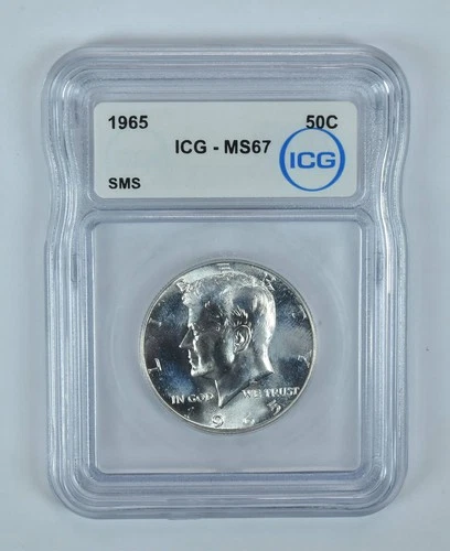 1965 Kennedy Half Dollar SMS MS67 ICG *3694