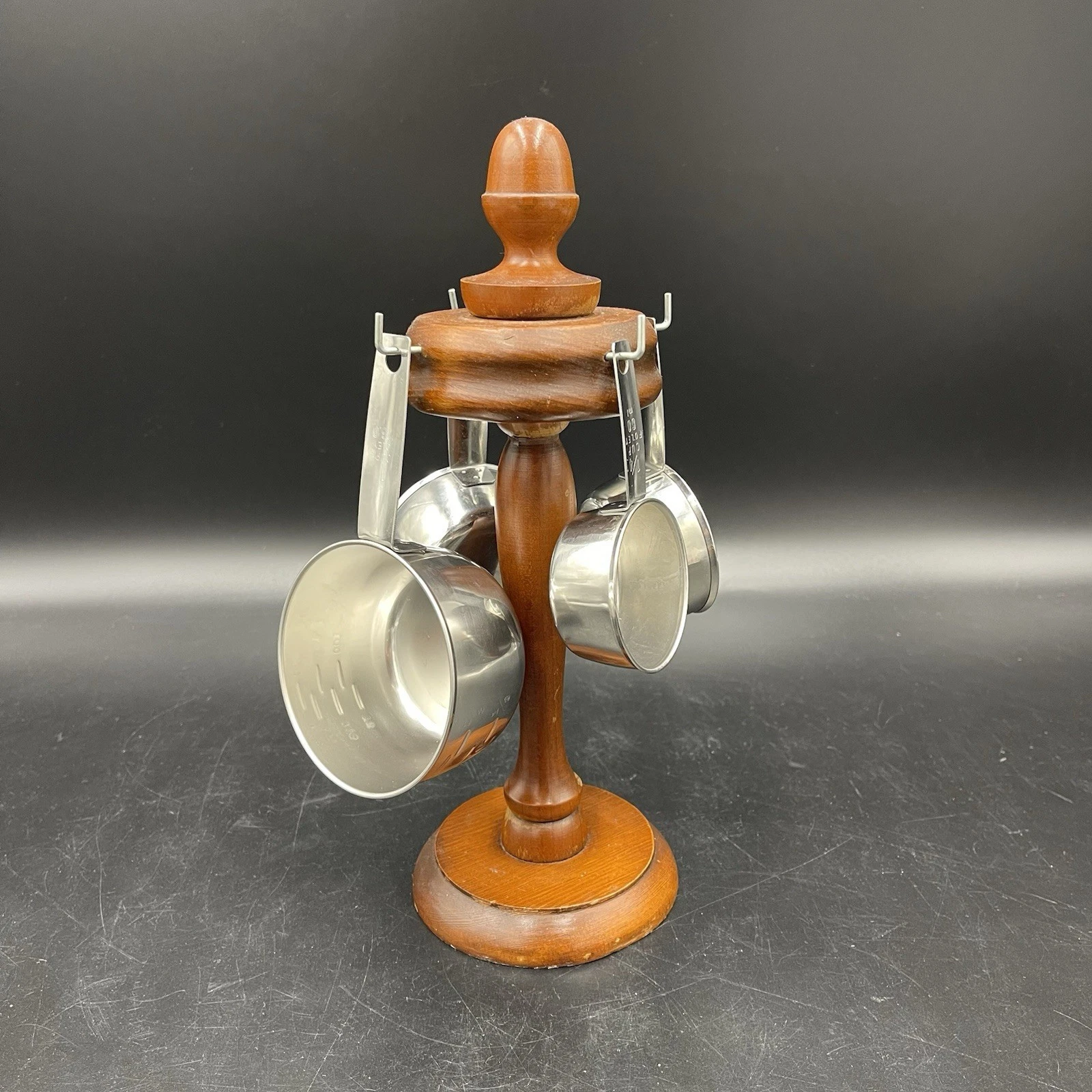 Vintage Foley Block Logo Stainless Measuring Cups Hanging Wood Stand Rack Tree
Opens in a new window