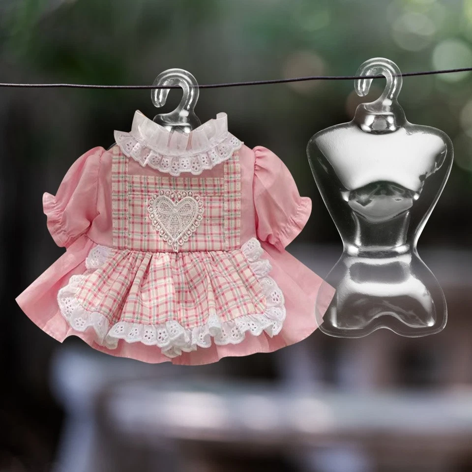 Juego de 2 accesorios de armario de decoración para casa de muñecas adorable mini percha Foto 4 de 4